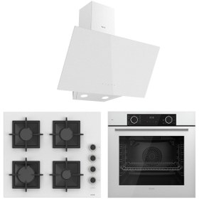 Resim Ferre Fryart Sc Serisi Kaymaz Döküm Izgara Beyaz 3'lü Ankastre Set ( Xe63cb-sc206-d078 ) 