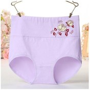 Resim Mor Kadın Karın Sıkılaştırıcı İç Giyim İçin Baskılı Yüksek Belli İç Giyim Doğum Sonrası Nefes Alabilen ve Rahat Külotlar Mor 