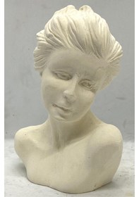 Resim Ekru Yasemin Sandal Kokulu Woman Büst Heykel 