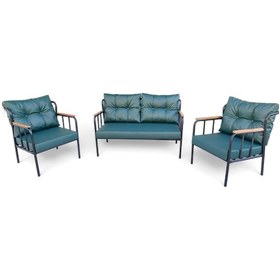 Resim Aryans Metal Deri Ofis Koltuk Takımları - 2+1+1 