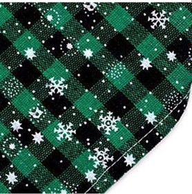 Resim Suntek Yılbaşı Kar Tanesi Köpek Bandanalar Yeşil-büyük 