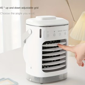 Resim 2025 Yeni Taşınabilir Mini Klima, 4 Hızlı Soğutma Fanı & Nemlendirici, USB ile Çalışan (36V) Sessiz İşletim, Uzaktan Kumanda, Ev Ofis Yurt İç/Dış Mekan Kullanımı için Basit Tasarım, Minimalist Aparat, Kompakt Tasarım, Verimli Havalandırma 