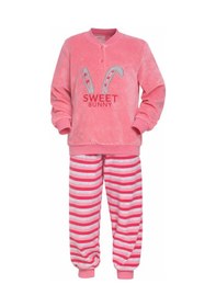 Resim Kız Çocuk Kadife Pijama Takımı 1667 Pembe01 Pembe01 