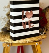 Resim Rabsev Fotoğraf Albümü 10x15cm 200 Fotoğraf Kapasiteli Renkli Love Desenli Anı Albümü 