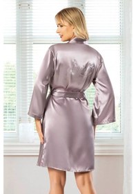 Resim Faal 5909 Kadın Saten Bride Sabahlık-lila Lila 