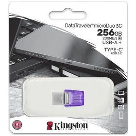 Resim Kingston Data Traveler MicroDuo 3C DTDUO3CG3/256GB 256 GB USB 3.2 Gen 1 Flash Bellek 