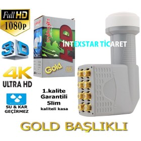 Resim Starsat 8Li Lnb Sekizli Lnb 3D 4K Altın Uclu Octo Lnb 