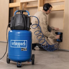 Resim Scheppach HC35V 1500 W Yağsız Kompresör 1500 W 10 Bar 30 Lt - 5906169901 