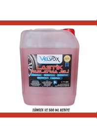 Resim Velvox Lastik Parlatma Jeli 5 Lt Yoğun Kıvam + 500 Ml Ve Sünger 