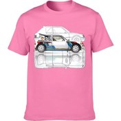 Resim Snapbuy Peugeot 205 T16 Grubu B 1984 Ralli T-shirt - Unisex Erkek/bayan Gömlekkırmızı 