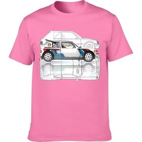 Resim Snapbuy Peugeot 205 T16 Grubu B 1984 Ralli T-shirt - Unisex Erkek/bayan Gömlekkırmızı 