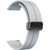 Resim Xiaomi Amazfit Pace KRD-84 22mm Uyumlu Zore Kordon-Gri 