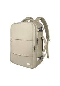 Resim Haegs Laptop Sırt Çantası, Seyahat Çantası Hafif El Çantası Küçük Bavul Valiz, Uçak Onaylı Bagaj Çantası, Erkek Ve Bayan İçin, 15.6 İnç Notebook Dizüstü Bilgisayar Macbook Laptop Çantası, Bej 