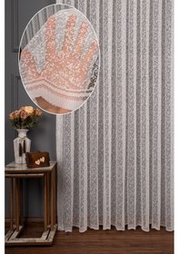 Resim Kar Desen Örme Tül Perde 1165 