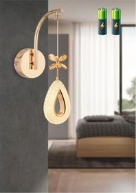 Resim Candela Model Gold Kaplama Oturma Yatak Mutfak Çocuk Odası Duvar Led Pilli Aplik Gold 
