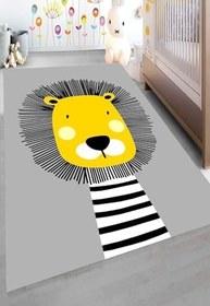 Resim Carmine Carpet(371) Dijital Baskılı Dekoratif Yıkanabilir Kaymaz Taban Çocuk Halısı gri.jpg 80 x 200 