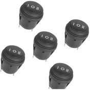 Resim Xindoker 5 Adet Siyah Dairesel Kayar Anahtar, 3 Konumlu Açık/kapat/açık , 3 Pimli, 10a/125v-6a/250v, Su Geçirmez Kapaklı, Araç-motosiklet-uygulamalı 