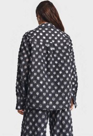 Resim Kadın Antrasit 7w5-51 Oversize Özel Kumaş Tasarım Denim Ceket - Antrasit / XS/S 