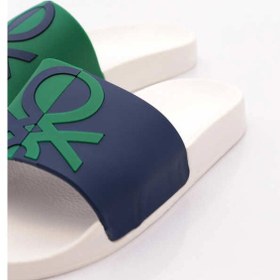 Resim United Colors Of Benetton Benetton Erkek Terlik Beyaz - Yeşil 