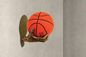 Resim EL ŞEKLİNDE BASKETBOL, FUTBOL TOP TUTUCU, GOLD 