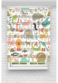 Resim Perdecizade Enxboy Hayvanlar Dijital Baskılı Zebra Perde-cocuk Odası-stor Perde Renkli 