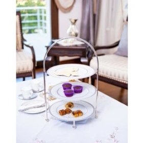 Resim Bakır Concept Gümüş Kaplama Üç Katlı Etejer Sunumluk (Gümüş Renk) 