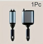 Resim Challenger Siyah 120w Hizli Geri Cekilebilir Araba Sarj Cihazi 2 Usb Type-c Tasinabilir 