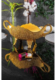 Resim Desenli Ayaklı Gondol Altın 