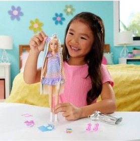 Resim Barbıe Upuzun Muhteşem Saçlı Bebekler Bebek Barbie Upuzun Muhteşem Saçlı Bebekler Serisi Bebek Ve Aksesuarları, 2 Farklı Kombiniyle Upuzun Saçlı Sarışın Bebek Jct72 