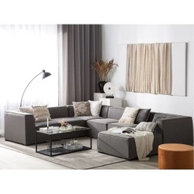 Resim Genel Markalar Felicita 7 Parça İç/Dış Mekan L Köşe Koltuk Takımı Su Tutmaz Füme Oturma Grubu Bahçe Salon Mobilyası 