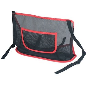 Resim Monyee Araba Koltuk Arası Ağızlı Depolama Çantası - Kırmızı/siyah Kenar, Katlanabilir, 41x26x11.5cm 