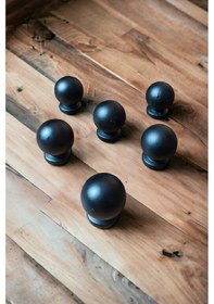 Resim Siyah Misket Çekmece Ve Dolap Kulpu 