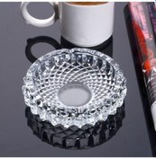 Resim Kesme Lüx Küllük - 2 Li Cam Kül Tablası Yuvarlak 12,5 Cm. 