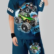 Resim Erkek Çocuklar İçin 3D Canavar Kamyon Baskılı Günlük Kıyafet - Kısa Kollu Tişört & Şort Takımı, Dayanıklı Polyester, Makinede Yıkanabilir, Yaz Oyunları İçin İdeal, Gençler İçin Günlük Giyim|Günlük Şort Takımı|Elastik Rahat Kalıp, Dış Mekanlar İçin Mükemmel 