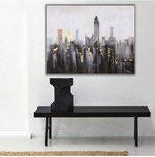 Resim Yağlı Boya Tablo %100 El Yapımı 85cmx66cm Şehir Soyut 