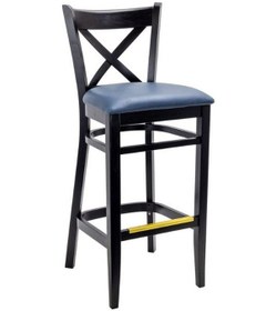 Resim Alaçatı Bar Sandalyesi Mavi 