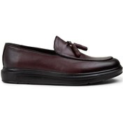 Resim Deery Hakiki Deri Bordo Comfort Erkek Loafer - 01840mbrdp02 Bordo 