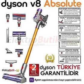 Resim DYSON V8 ABSOLUTE KABLOSUZ SUPURGE 476547-01 