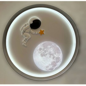 Resim ışıksan aydınlatma Yıldız Avcısı Astronot 50cm LED Tavan Lambası 3 Renk Modu (BEYAZ-SARI-GÜNIŞIĞI) ve Gece Lambası Modu 