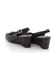 Resim Dgn 24338 Kadin Arkadan Bağlamali Dolgu Topuklu Ayakkabi 24338-2428-R1534 Siyah 