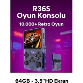 Resim R36S Mini Konsol 10.000 Retro Oyun IPS Ekran Kalitesi 