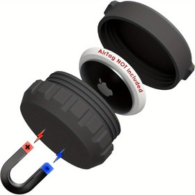 Resim 1 adet Manyetik AirTag Kılıfı, Şok Geçirmez, Titreşimlere Dayanıklı Yumuşak TPU Tutucu, Sticker'lar ile Apple AirTag için, Anahtarlık ve Çantalar için İdeal, AirTag Tutucu | Şık AirTag Kılıfı | Güvenli Kapatma, Air Tag Tutucu 