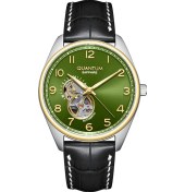 Resim Quantum Qmg1241.371 Deri Kordon Otomatik Mekanizma 10 Atm Suya Dayanıklı Siyah Renk Erkek Kol Saati Metal 