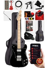 Resim Maxword Tlx-60bk Telecaster Maple Klavye Hh Profesyonel Elektro Gitar 