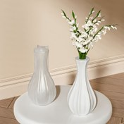 Resim Reçine Döküm için DNEJIU 1 Adet İskandinav Düzensiz Vazo Silikon Kalıp, Epoksi ve Alçı DIY El Sanatları - İnce Boyunlu Vazo Tasarımı, Yeniden Kullanılabilir Ev Dekor Yapım Malzemeleri, Reçine Takılar için Silikon Kalıplar 