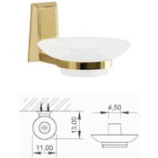 Resim Damla Banyo Piramit Sabunluk Komple Altın 0003751Au 8699421215494 