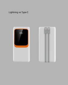 Resim Kompakt 10000 Mah Powerbank Dijital Göstergeli, Type-c Ve Lightning Uyumlu Çok Renkli 