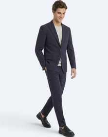 Resim Koyu Gri Düz Modern Fit Örme Takım Elbise - STD / STD 