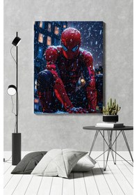 Resim Kar Altında Spiderman Kanvas Tablo 