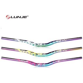 Resim Lunje Alüminyum 31.8 780 Mm Riser Mtb Gidon Bisiklet Gidonu Bukalemun Pembe Çok Renkli 